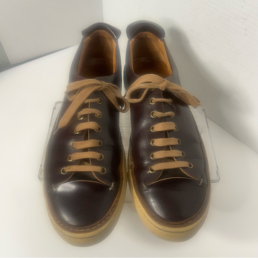 BUTTERO Italy Tanino Calfskin Brown Leather Men's Sneaker Shoes Luxury Coastal